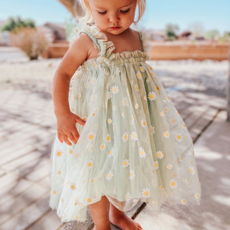 Baby Toddler Kid Spring Daisy Tulle Dress