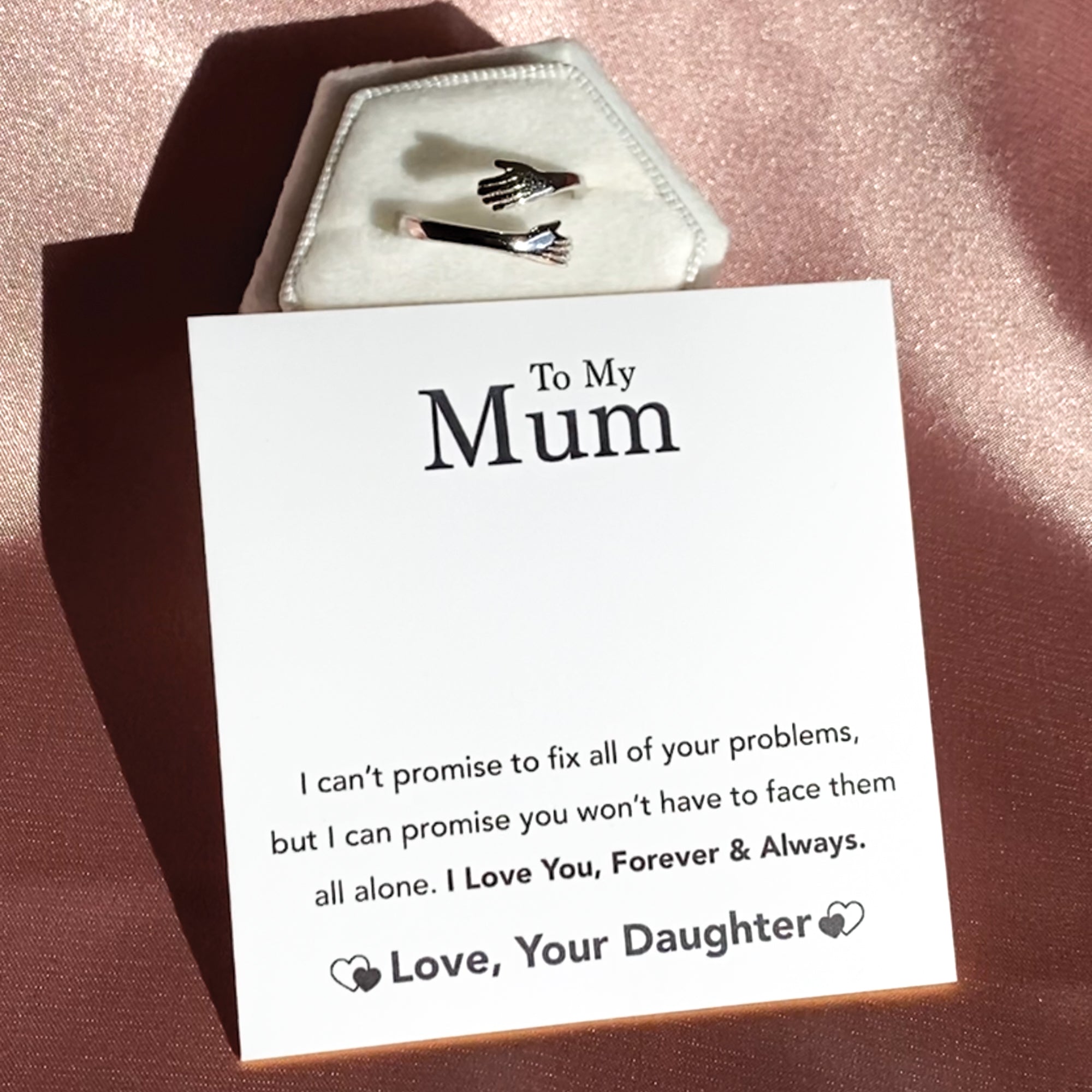 To My Mum - Hug Ring - Sterling Silver