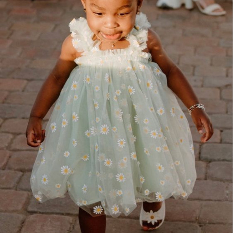 Baby Toddler Kid Spring Daisy Tulle Dress