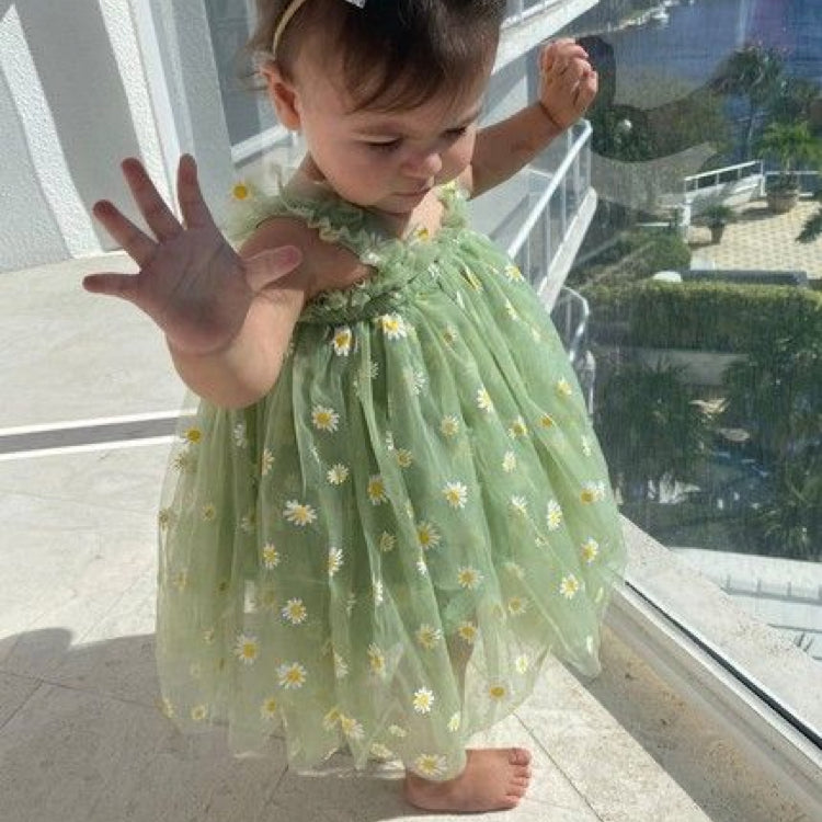 Baby Toddler Kid Spring Daisy Tulle Dress