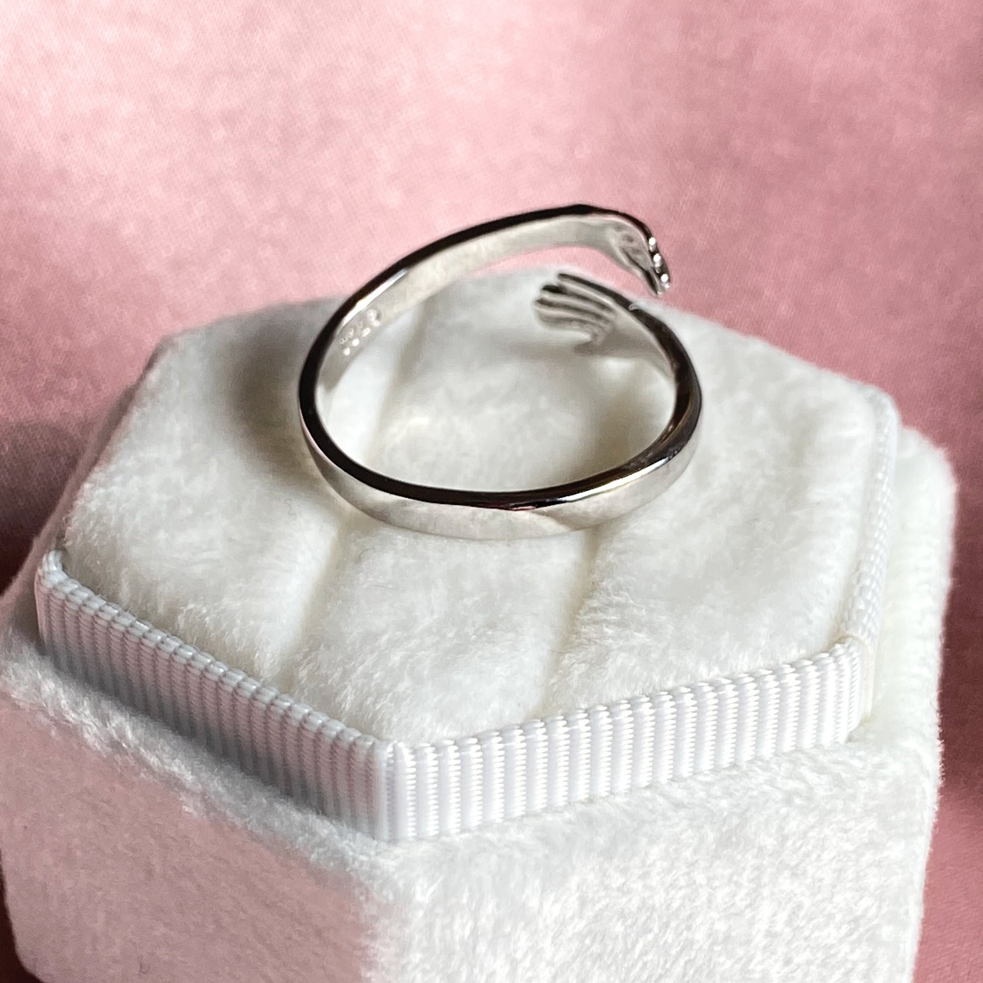 To My Soulmate - Flowers - Hug Ring - Sterling Silver