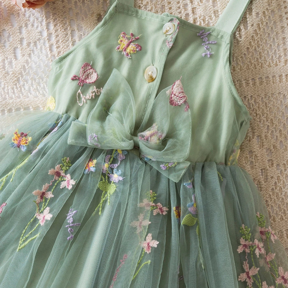 Baby Toddler Kid Butterfly & Flowers Dress