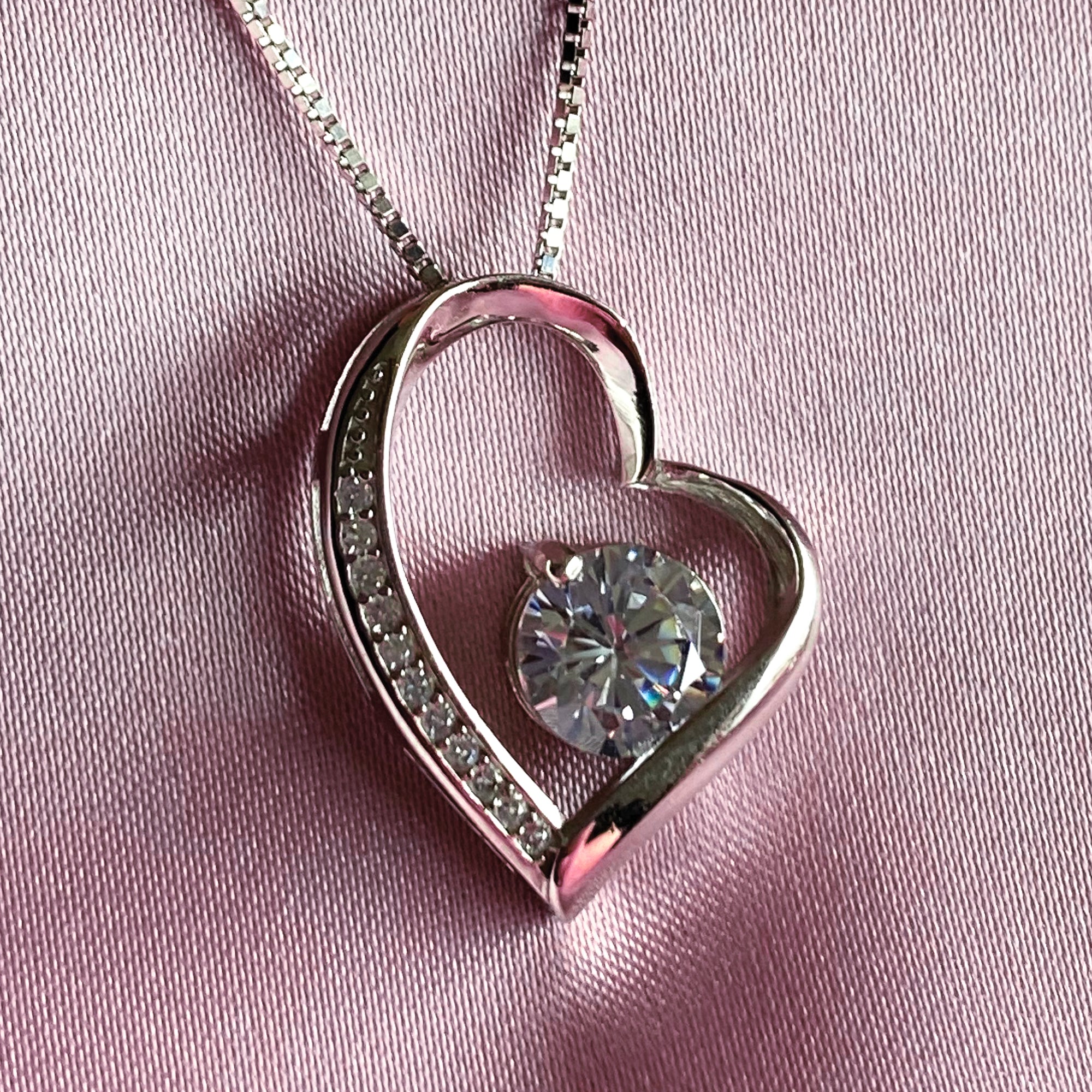 To My Mum - Forever & Always - Sterling Silver Love Heart Necklace