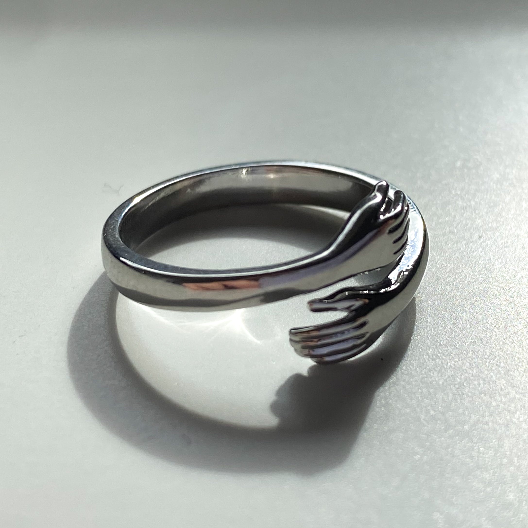 Real silver hug cheap ring