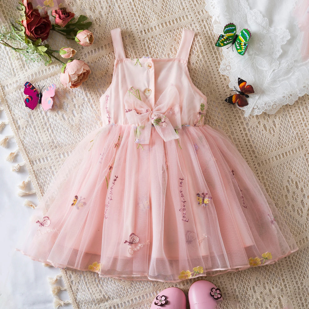 Baby Toddler Kid Butterfly & Flowers Dress