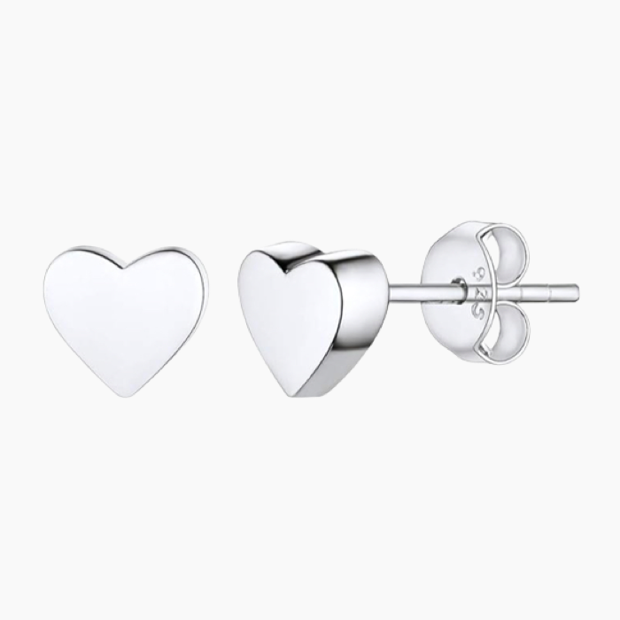 Heart Earrings - Sterling Silver