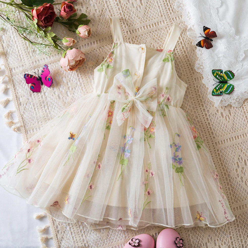 Baby Toddler Kid Butterfly & Flowers Dress