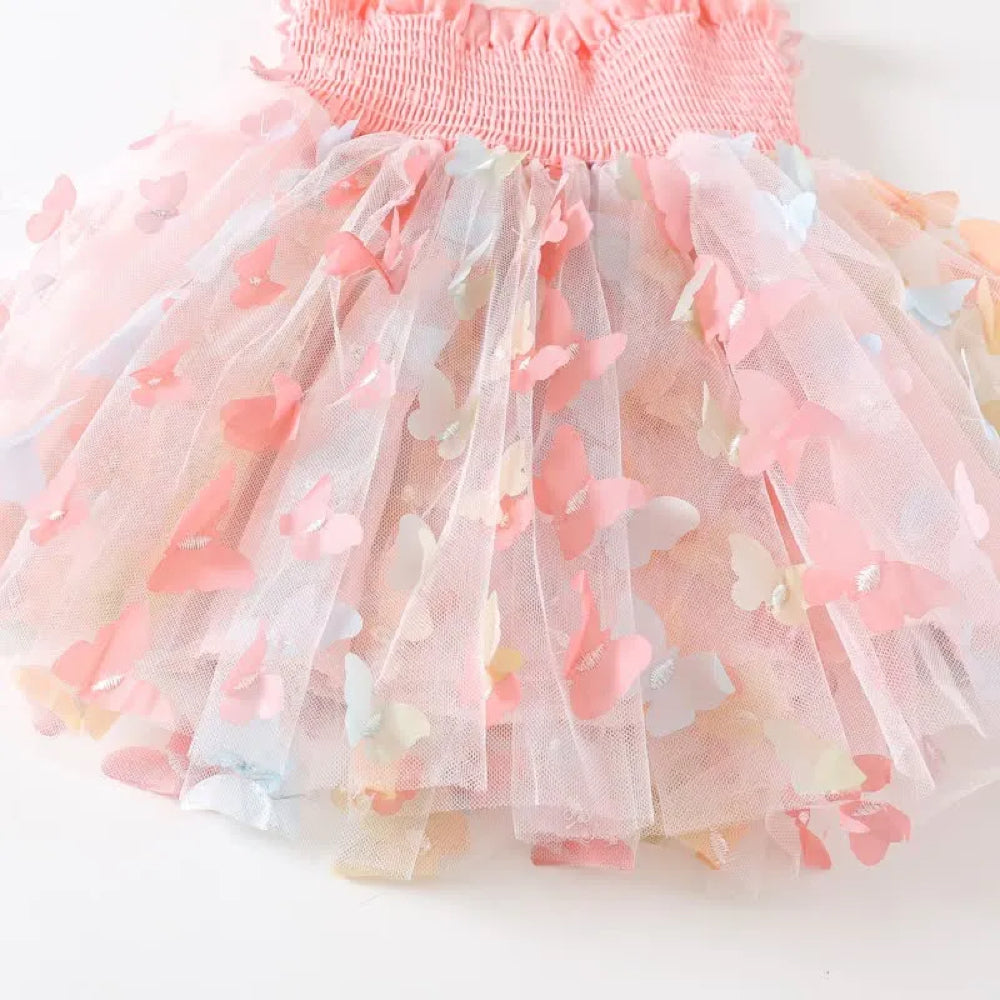 Baby Toddler Kid Pink Butterfly Dress