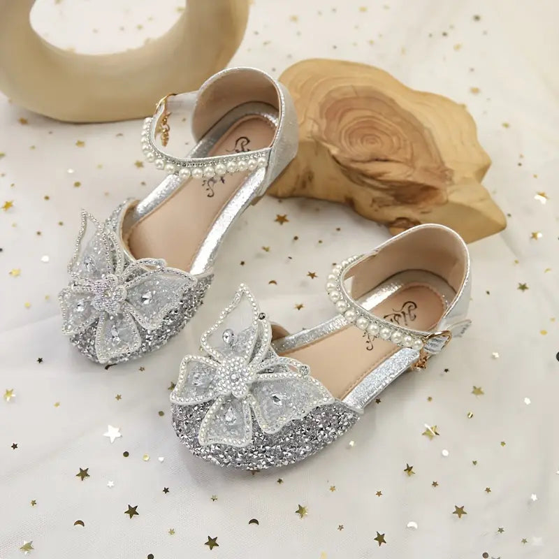 Girls Butterfly Sparkle Flats