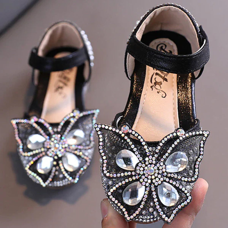 Girls Butterfly Sparkle Flats