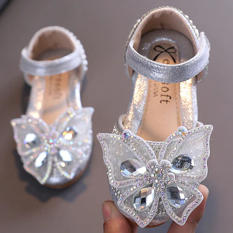 Girls Butterfly Sparkle Flats