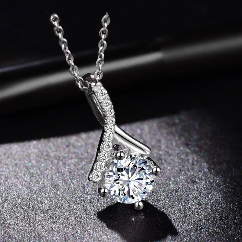 To My Daughter - Forever & Always - Sterling Silver Waterfall Necklace